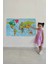 - Türkçe Eğitici Ülke ve Başkent Okyanus Detaylı Atlası Dünya Haritası Duvar STICKER -60X105-3870 4