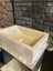 Dikdörtgen El Yapımı Traverten Lavabo 55X36X15 2