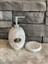 Silver Traverten Oval Model Sıvı Sabunluk ve Katı Sabunluklu 2’li Set 3
