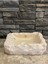 Doğal Taş Traverten Doğal Taş Patlatma / Kaya Model Lavabo 43X37X12 3