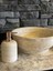 Traverten Lavabo, Sıvı Sabunluk, Diş Fırçalığı, Katı Sabunluk 4,lü Set 3