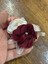 Kırmızı Beyaz Güllü Taşlı Broş Yaka Iğnesi Giyim Türban Aksesuarı 7x3 cm 2