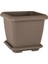 Serinova HK03 Hisar Kare Saksı No:3 Tabaklı 37 Cm, 25,5 Litre Mocha 1