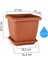 Serinova HK03 Hisar Kare Saksı No:3 Tabaklı 37 Cm, 25,5 Litre Mocha 2