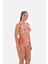 Yüksek Bel Toparlayıcı Üçgen Bikini Takımı Desenli 3246BK 2