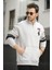 Babar Üç Iplik Şardonlu Nakışlı Fermuarlı Dik Yaka Oversize Erkek Sweatshirt 1