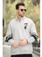 Babar Üç Iplik Şardonlu Nakışlı Fermuarlı Dik Yaka Oversize Erkek Sweatshirt 3