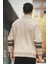 Babar Üç Iplik Şardonlu Nakışlı Fermuarlı Dik Yaka Oversize Erkek Sweatshirt 4