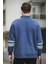 Babar Üç Iplik Şardonlu Nakışlı Fermuarlı Dik Yaka Oversize Erkek Sweatshirt 4
