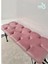Metal Ayaklı Babyface Puf & Bench Pudra Pembe Bench 2