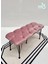 Metal Ayaklı Babyface Puf & Bench Pudra Pembe Bench 4