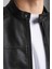 Erkek Deri Ceket 63412147218 Siyah 4