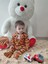 3-6-9-12 Ay Pooh Desenli Zebra Çizgili Şapkalı Sweatli 3lü Kız Erkek Bebek Tulumu(Sarı) 4