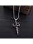 Gotik Witchcraft Haç Vintage Ejder Kanatlı Zirkon Taş 316L Çelik Unisex Paslanmaz Kolye 2