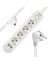 VA-21560 4lü 1.5 mt Kablolu 3 Usb'li Beyaz Akım Korumalı Priz 1