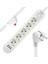 VA-21562 5'li - 1.5 Metre Kablolu - 3 Usb'li Beyaz Akım Korumalı Priz 1
