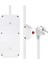DEN235 VA-21564 6'lı - 1.5 Metre Kablolu - 4 Usb'li Beyaz Akım Korumalı Priz 2