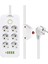 VNDB55 Vea VA-21564 6'lı 1.5 mt Kablolu 4 Usb'li Beyaz Akım Korumalı Priz 1