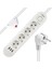 VA-21560 4'lü 1.5 mt Kablolu 3 Usb'li Beyaz Akım Korumalı Priz 1