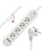 VA-21560 4'lü 1.5 mt Kablolu 3 Usb'li Beyaz Akım Korumalı Priz 1