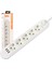 M3LFS- Vea VA-21562 5'li 1.5 mt Kablolu 3 Usb'li Beyaz Akım Korumalı Priz 4