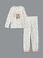 Kids Ekru Bisiklet Yaka Kız Çocuk Pijama Takımı 1