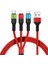 Caring Touch Selection 3 In 1, Şarj & Data Aktarım Kablosu, Kırmızı,lightning & Micro Usb, Type-C, Ios, Boyut1.2 M 1