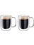 Sorrento Çift Camlı Kulplu 2'li Espresso Bardak Seti, 134 Ml, Cam 3