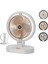 Masaüstü Vantilatör, 3 Renk Işıklı, 4 Hız Kademesi, Ayarlanabilir 90° Dönüş, Sessiz Fan 1