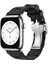 Apple Ile Uyumlu Watch 38MM/40MM Spor Görünümlü Krd-94 Silikon Kordon Siyah 1