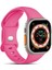Apple Watch Series 5 44MM Için Kordon Activeflex Wristband Koyu Pembe 1