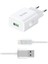 IP-EC16B 1A Beyaz Ev Sarj Cihazi ve 1.3A Lightning Data + Sarj Kablosu 1