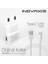 Şarj Cihazı + Micro USB Data Kablosu, Beyaz, 2A Inovaxis INV-700 2