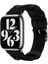 Apple Ile Uyumlu Watch 38MM/40MM Krd-97 Sarmal Örgü Tasarımlı Kordon Koyu Siyah 1