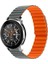 Galaxy Ile Uyumlu Watch Active 2 40MM Krd-52 Kordon Gri-Turuncu 1