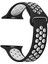 Apple Watch Series 8 41MM Için Kordon Rainbow Sport Kayış Siyah Beyaz 1