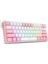 K617-RGB 16,8 Milyon Rgb Aydınlatma, Red Switch Fizz%60 Q Türkçe Kablolu Mekanik Oyuncu Klavyesi Beyaz Pembe 1