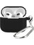 Labs Airpods 3 Uyumlu Rubber Silicone Case Kancalı Yumuşak Silikon Kılıf Airpods 3 Uyumlu Kulaklık Kılıfı (Siyah) 1