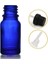 10 ml Mavi Cam Içten Da mlalıklı Şişe Siyah Kapak, 12 Adet 1