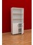 Üç Raflı İki Kapaklı Ofis Dolabı Dosya Dolabı 3G-033-KD-BEYAZ/90x37x190h 4