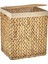 El Yapımı Doğal Hasır Katlanabilir Kirli Çamaşır Sepeti, Modern Balıksırtı Desenli ,Katlanır Yer Kaplamayan Rattan Kirli Çamaşır Sepeti (44X34CM Yükseklik 54CM) 1