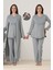 Gri Sabahlıklı Hamile Lohusa Pijama Takımı 1