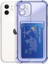 IPhone 11 Pro Max Ile Uyumlu Transparent Pulisic Kartlıklı Darbe Emici Shock-Absorbing Kartvizit Bölmeli Transparent Görünümlü Card Case Antişok Kılıf, Lila 1