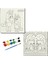 TATİL-KARNE HEDİYESİ 2'li Tuval Boyama Seti 20X20 cm Uv Baskı 6 Akrilik Boya 1 FIRÇA-MODEL-230 1