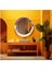 dekorarif desenli yuvarlak banyo-salon duvar aynası 95 1