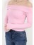 Kadın Kayık Yaka Uzun Kol Basic Bluz Pembe - MS0000505 4