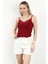 Kadın Askılı Dantel Detaylı Bluz Bordo - MS0000569 5