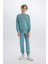 Erkek Çocuk 2'li Takım Baskılı Sweatshirt Beli Paçası Lastikli Eşofman Altı D5223A8NS 1