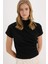 Slim Fit Dar Kesim Bisiklet Yaka Ribana Kısa Kollu Tişört E5905AX25SP 1