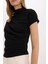 Slim Fit Dar Kesim Bisiklet Yaka Ribana Kısa Kollu Tişört E5905AX25SP 5